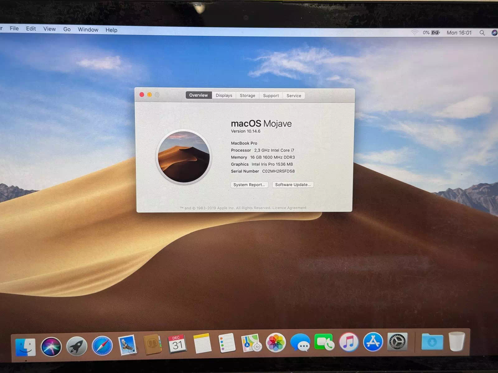 Apple Macbook Pro Retina A1398 fine 2013